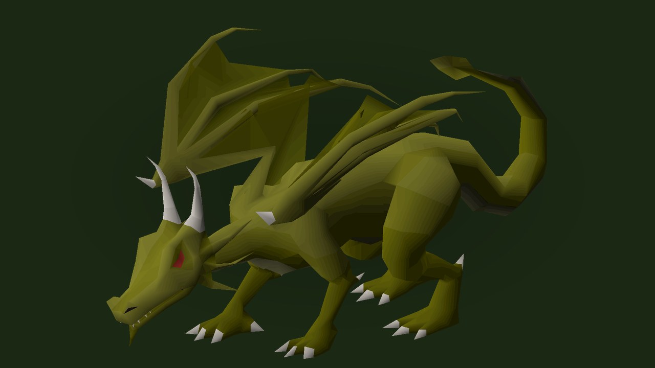 Baby green dragon in Old School RuneScape