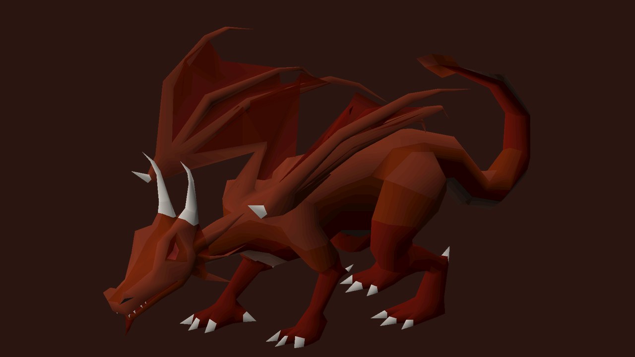 Baby red dragon in Old School RuneScape