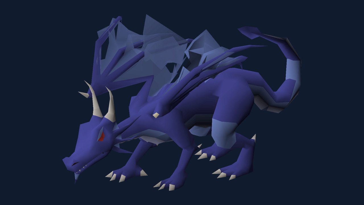 Brutal blue dragon in Old School RuneScape