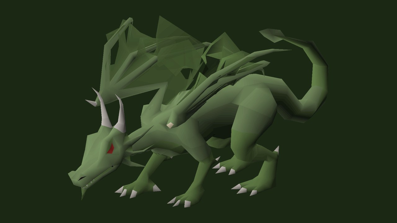 Brutal green dragon in Old School RuneScape