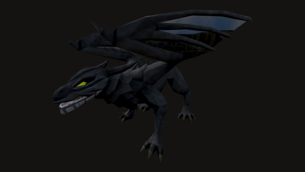 Baby black dragon in RuneScape
